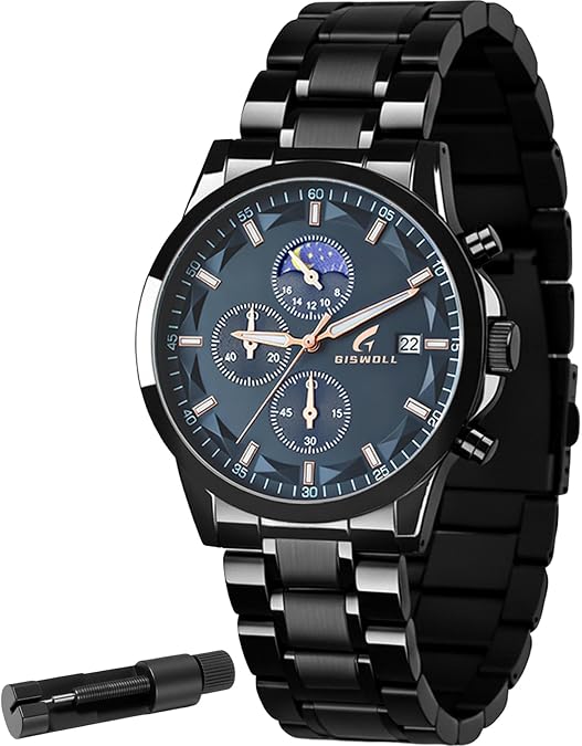 Distinctive Mens Analog Chronograph Watches with Auto Date & Multi Subdials, Fashion Casual Sport Quartz Wrist Watches with Luminous, 3ATM Waterproof, Gift Ideas for Men, Boyfriend, Husband, Dad