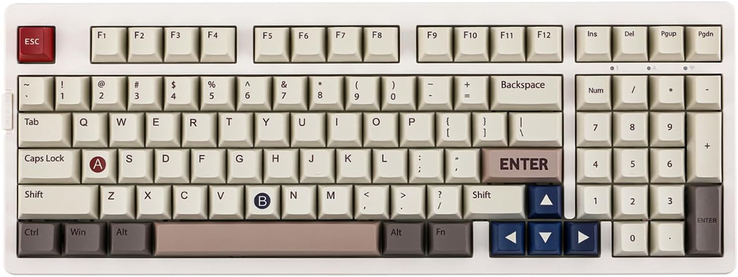 EPOMAKER EK98 Wireless Mechanical Keyboard, Tri-Mode Bluetooth2.4GhzUSB-C Wired, Hot Swappable Creamy Switch, RGB Backlit Custom White, Mulan Switch