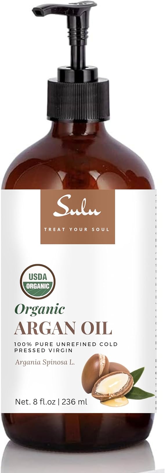 100% Pure Organic Cold Pressed Unrefined Virgin Moroccan Organ Oil (8 oz)