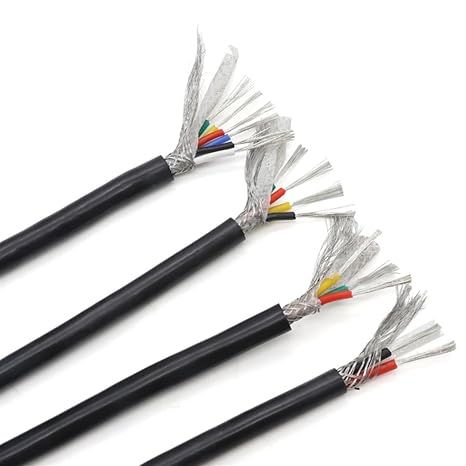 Electrical Wire Silicone Rubber Soft Shielded Cable, 2 3 4 6 Cores 0.3 0.5 0.75 1 1.5 2 2.5 Square mm, Insulated Flexible Copper High Temperature Wire (Size : Square 0.5mm, Color : 6 Cores)