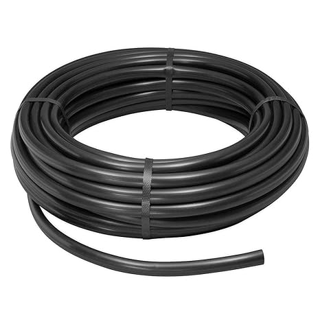 Beduan Pneumatic Hose Tubing Pipe 1/4" ID 32.8ft 10 Meter PU Fluid Air Compressor Tubing line or Fluid Transfer (Black)