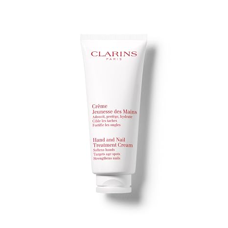 Clarins Hand and Nail Treatment Cream | Award-Winning | Softens, Nourishes and Shields Skin | Strengthens Nails and Conditions Cuticles | Natural Plant Extracts, Including Shea Butter