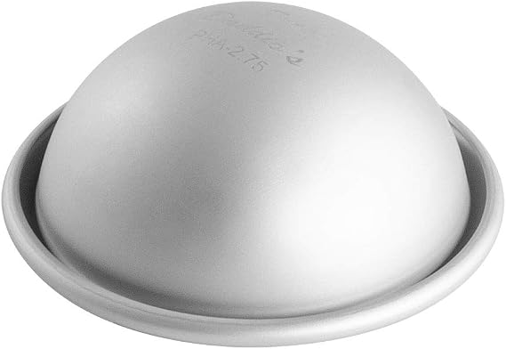 Fat Daddio's Cake Hemisphere Pan, 2.75 x 1.4 Inch, Silver
