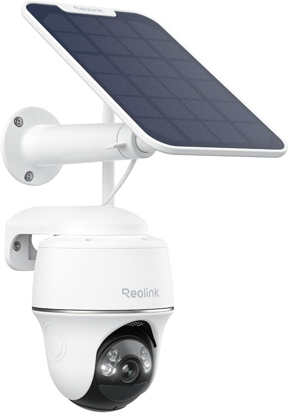 REOLINK Solar Security Cameras Wireless Outdoor 360 Coverage Argus PT | 5MP Color Night Vision, 2.4/5GHz Dual-Band WiFi, Smart People/Car/Pet Detection, Works with Home Hub, No Subscriptions