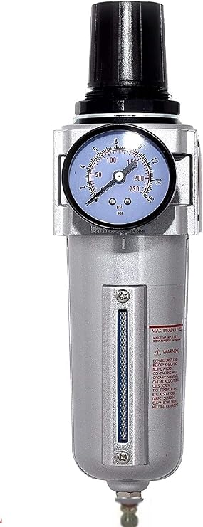 Air Pressure Regulator & Filter combo Compressor 1/2" & gauge