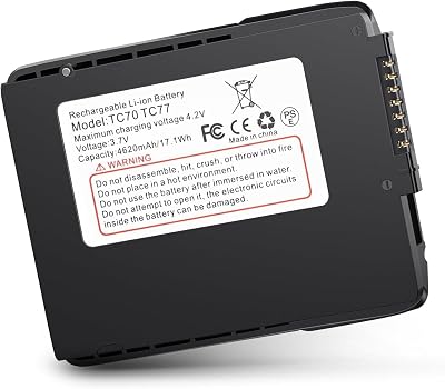 E EGOWAY 4620mAh TC77 Battery Replacement for Zebra Symbol Motorola TC70 TC72 TC75 TC77 TC700h TC700k TC720l TC75x TC75EK TC75AH TC75GK TC700H TC700K TC77HL BT-000318 Wireless Barcode Scanner