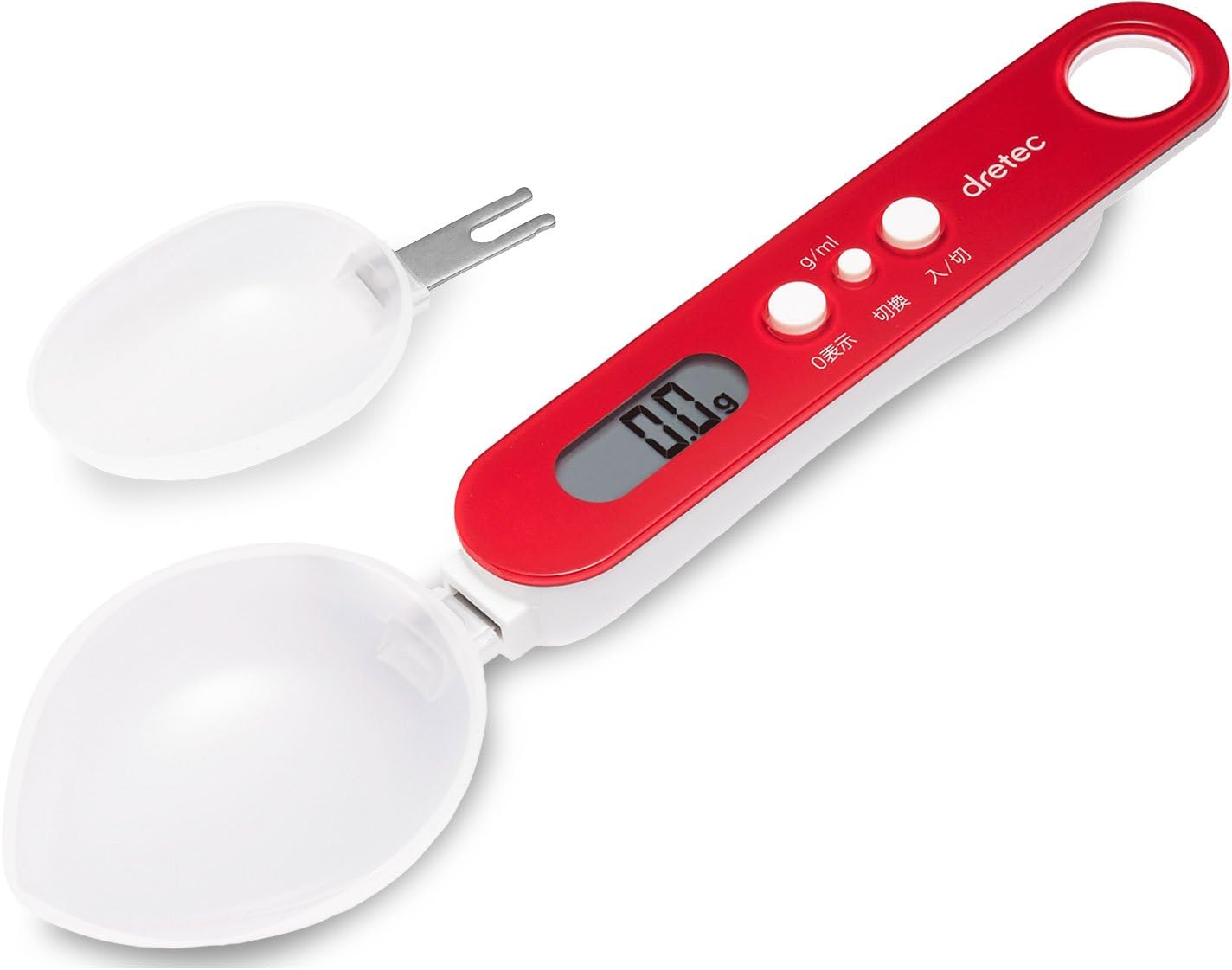 Dretec PS-032RDDI Digital Spoon Scale Measuring Spoon, 10.1 oz 300 g, 0.004 oz 0.1 g Units