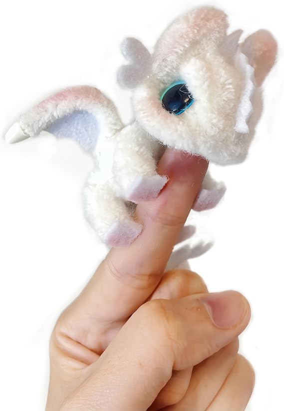 Handcrafted Dragon Doll - Adorable Plush Toy for Kids and Collectors (White)