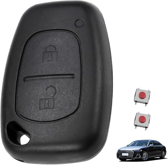 Key Fob Replacement Compatible with Vauxhall, Renault, Trafic, Vivaro, Nissan Primastar, Movano, Master, Kangoo, Key Fob Shell, 2 Button Key Fob Case with 2 Micro Buttons, Durable (No Blade)