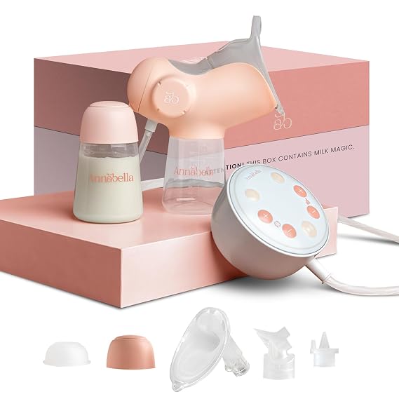 Annabella Electric Breast Pump - Simulates Babys Tongue with Adjustable Shield (18-24mm)