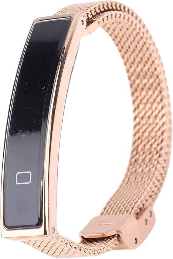 Smart Bracelet, Stylish Steel Smart Band with Incoming Call Reminder and Step Counter, Fitness Tracker for Men Women (Black) (Black)  (Gold)