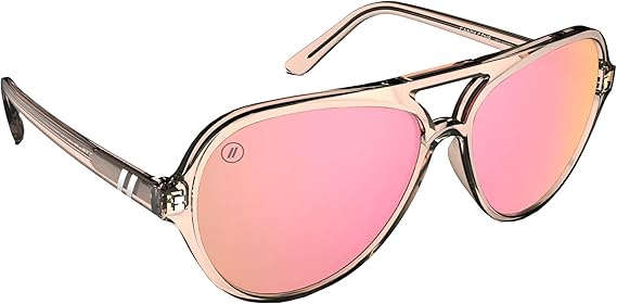 Blenders Eyewear Skyway Polarized Sunglasses with Aviator Frames, Wrap-Around Silhouette 100% UV Protection For Women