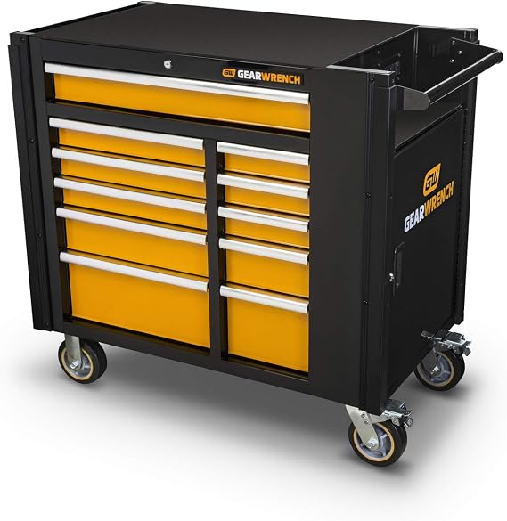 GEARWRENCH 42" 11 Drawer Mobile Work Station, Black & Orange - 83169