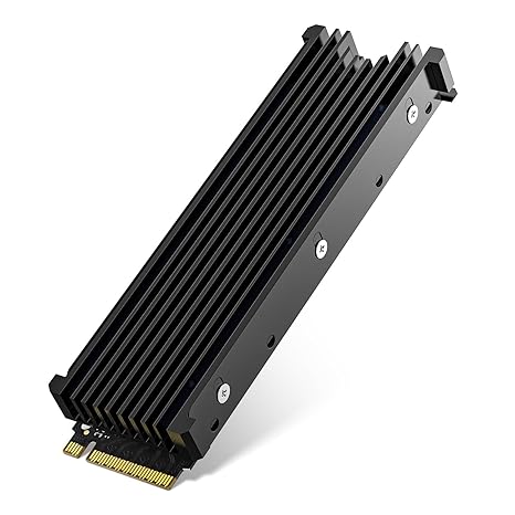 M.2 2280 NVMe SSD Heatsink for Samsung 990 Pro/ 990 EVO Plus/ 9100 Pro/ 970 EVO Plus/ 980 PRO/ 860 EVO, Cooler Heatsink for PC with Thermal Silicone pad, Black