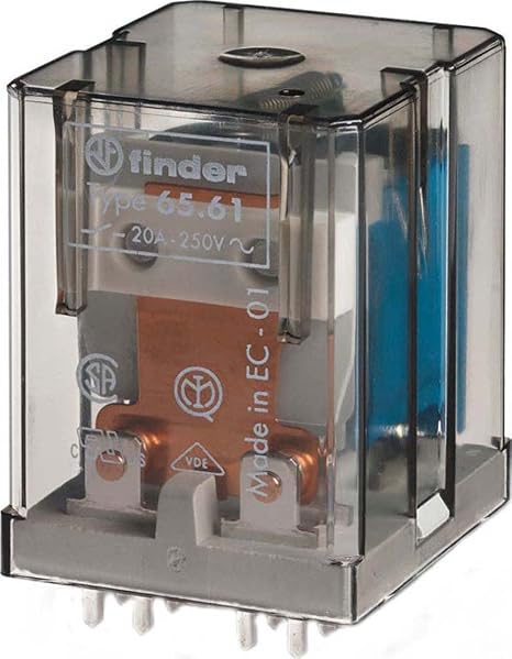FINDER 65.61.9.024.0300 24V DC, 400V AC MAX, 50 AMP, 54MA, 65.61 Series, AC Contact Rating 30A / 250V, AGCDO Material, DC Rating 30A/ 30V, ELECTROMAGNETIC Relay, PCB MOUNTING, SPST-NO, Switched