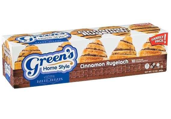 Green's Kosher Individually Wrapped Cinnamon Rugelach - Package of 10