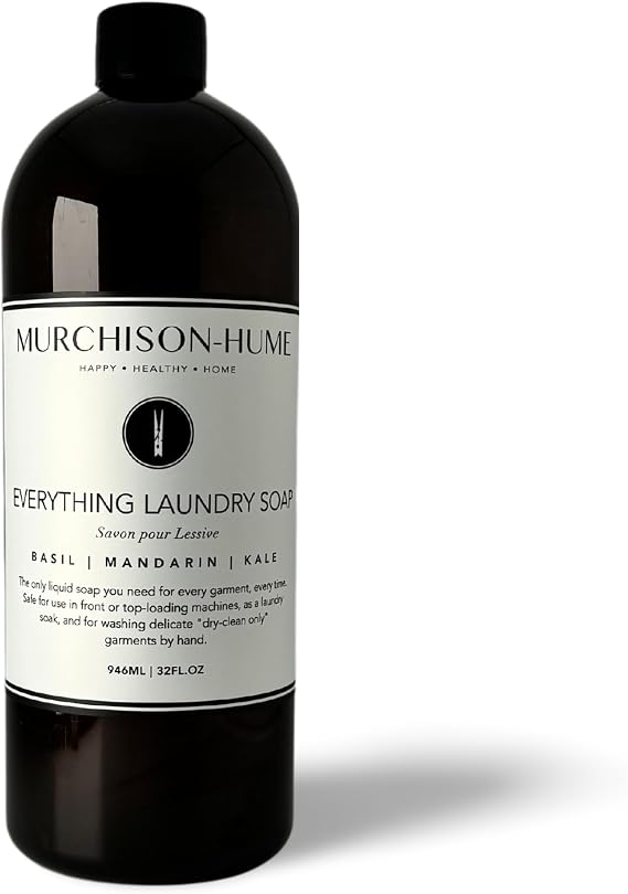 Murchison-Hume Liquid Laundry Detergent | Basil Mandarin Kale Fragrance | Plant-Based Concentrated Formula | For Standard & HE Washers | 32 oz | Up to 94 Loads | Safe for All Fabrics | Made in USA