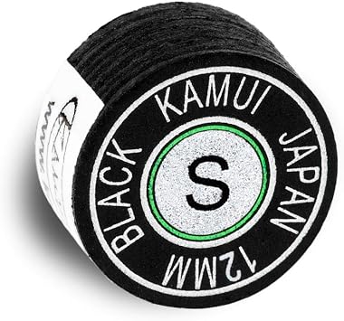 KAMUI Black Laminated Pool Billiard CUE TIP - 1 pc Soft, 12 mm