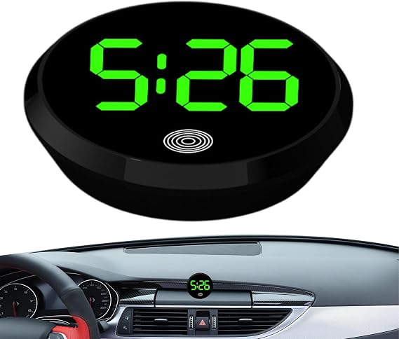 Car Dashboard Digital Clock - Touch-Activated Vent Watch, Automotive Night Watch | Stylish Vehicle Dashboard Clock for Car, Truck, and SUV, Perfect for Timekeeping and Nighttime Visibility