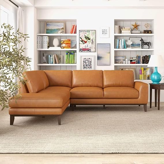 Tan Leather Corner Sofa