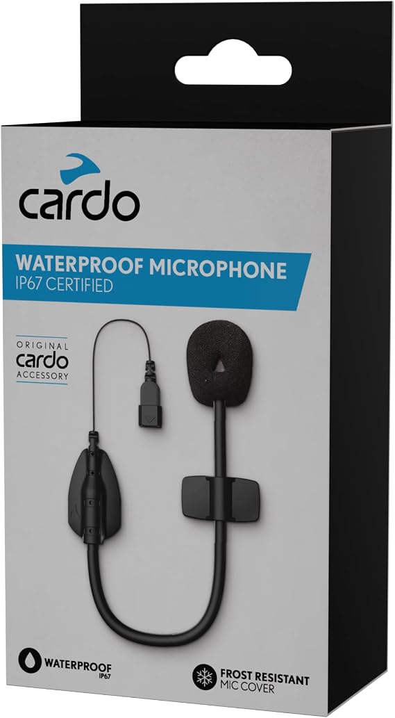 Cardo IP67 Waterproof Microphone, Compatible with All Cardo Devices (not Compatible with EDGEPHONES and EDGEPHONES ORV)