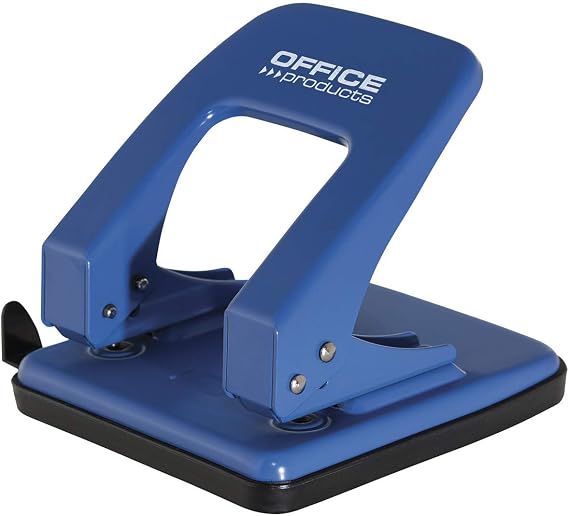 Hole Punch Office Products Punches Up to 40 Sheets Metal Blue/Small Office Accessories/Type-Standard/Material-Metal/Colour-Blue/Size-Q1/US-Quart/888/Folio/A4/A3-E/A5/A6/B5/B6/Ex