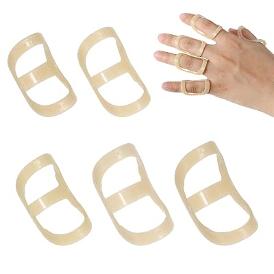 5Pcs Oval Finger Splints, Trigger Finger Splint Waterproof Mallet Finger Splint for Thumb Index Middle Pinky Ring Finger Size 6,7,8,9,10