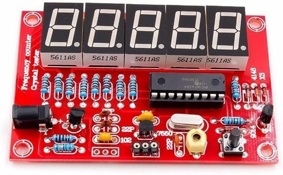 Digital LED Frequency Counter DIY Kit 1Hz-50MHz Crystal Oscillator Meter Tester Five-Digit Digital Tube Display