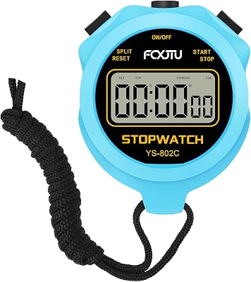 FCXJTU Digital Simple Stopwatch Timer, No Bells, No Alarm, Simple Basic Operation, Silent, Clear Display, ONOff, Large Display for Swimming Running Training Kids Coaches Referees Teachers