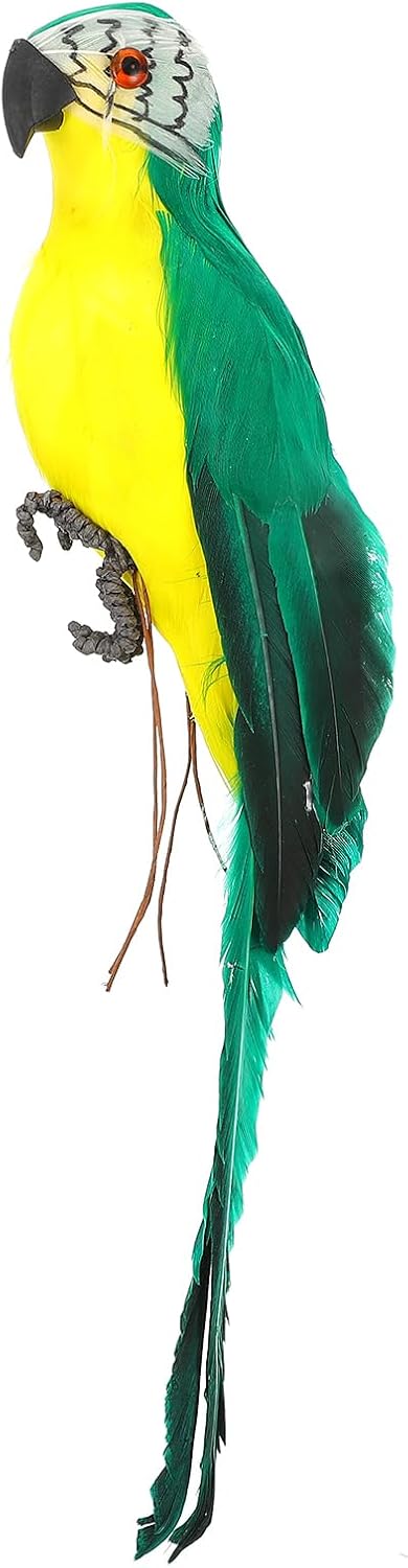 HEALLILY Simulated Parrot Ornaments - Realistic Artificial Bird Decor for Home Weddings and Photography Props