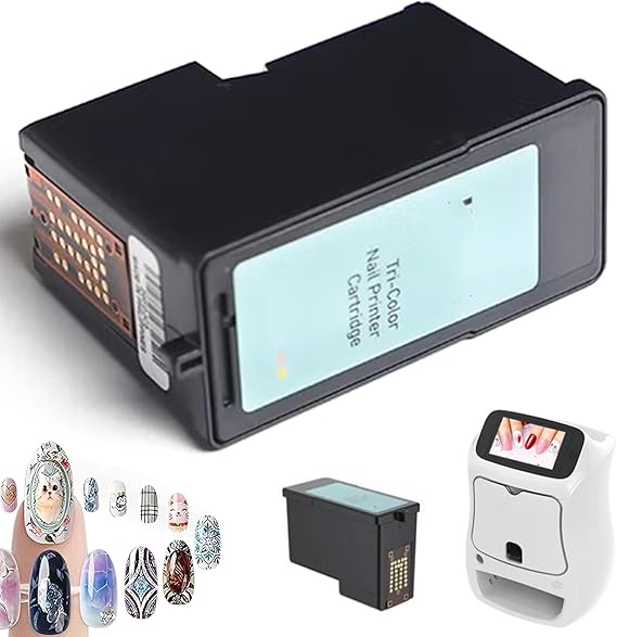 3D Touch Screen Mobile Nail Printing Machine, Automatic Smart Art Nail Printer Digital Nail Printer Manicure Salon Set,Mobile Nail Printing Machine for Home Use and Nail Studios InkCartridge