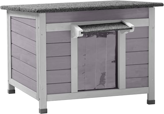 Suumerpety Outdoor Cat House Wooden Feral Cats Enclosures Kitten Shelter,Weatherproof Small Pet Outside Bunny Cage