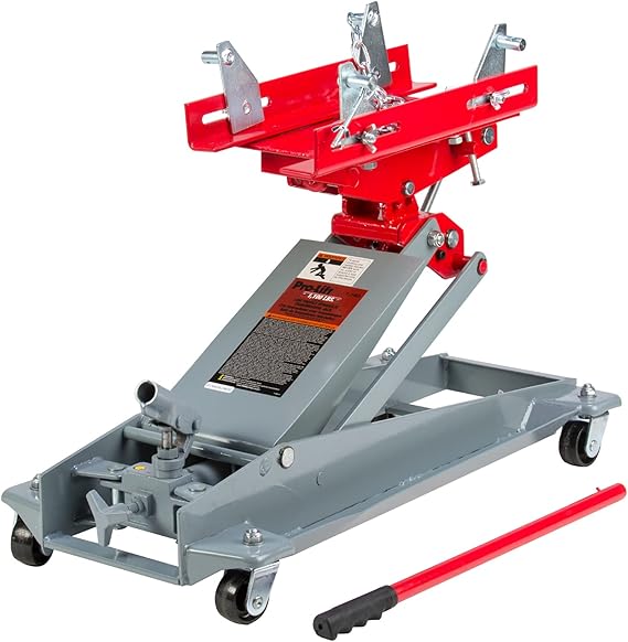 Pro Lift Low Profile Transmission Jack - Heavy Duty Roll Under Floor Jack High Lift from 9 to 24 inches with 1100 Lbs (1/2 Ton) Capacity for Car Light Truck