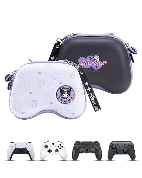 Kuitmor Controller Protection Case, Portable Travel Carrying Bag Hard Shell Storage Case Compatible with PS 4 PS 5, NS Pro, Xbox with Internal Pocket for Data Cables and Accessories