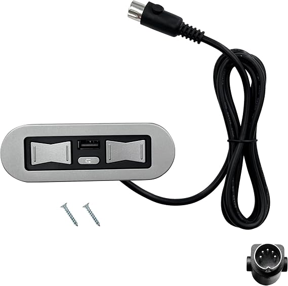 Power Recliner Emomo HX90HUE 5 Button 5 Pin Hand Control for Lift Chair | USB Port, Electric Sofa Controller Replacement