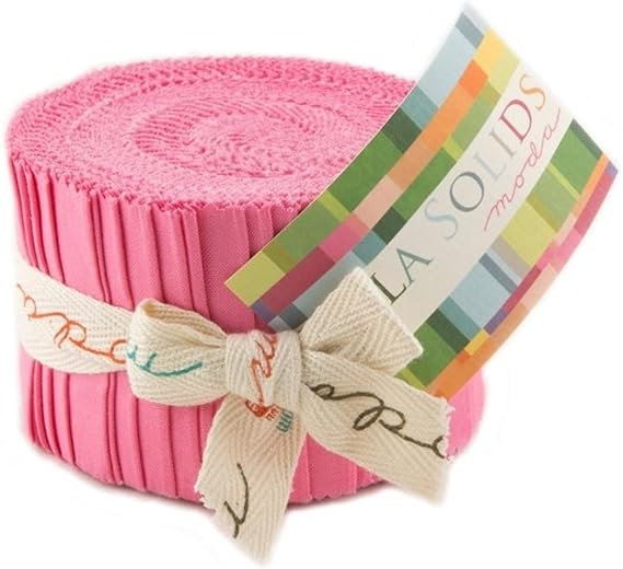 Bella Solids 30s Pink Jr Jelly Roll (9900JJR 27) by Moda House Designer for Moda