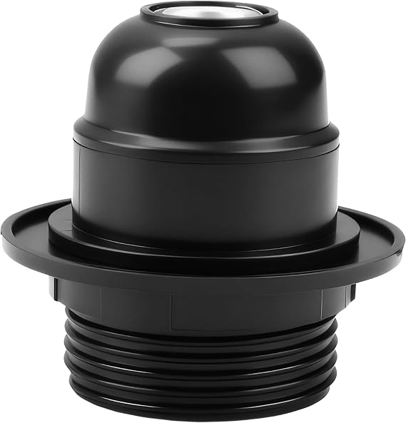 Edison Screw ES E27 Lamp Holder Bulb Holder Black Bakelite Lamp Holders [Energy Class E]
