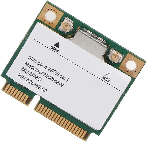 AX3000HMW Dual Band Mini PCIe WiFi Network Card 802.11AX AC, 3000Mbps Wireless Card Mini PCIe WiFi 6 Adapter, High Speed WiFi Adapter for Laptop PC