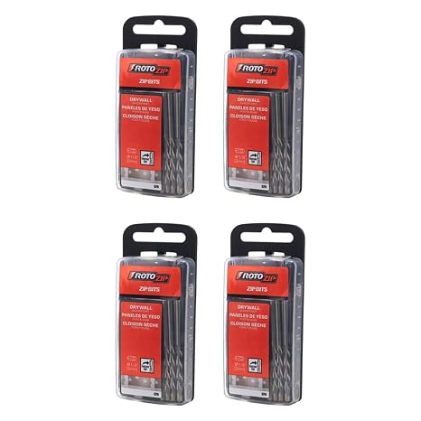 RotoZip GP8 Guidepoint Drywall ZipBits for Spiral Saws SS355, RZ20 (4-Pack) | Guidepoint Tip | Fast Cutting | Spiral Design | Durable Steel Construction | For Drywall Applications