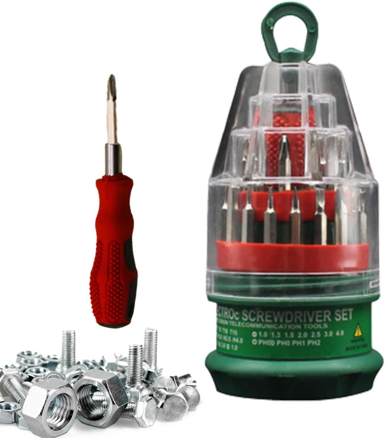 Screwdriver Set with Case,Steel Repair Hand Tools | Ratchet Screwdriver Kit for Electronics - for Laptop Phone Refrigerator Washing Machine Air Conditioner TV Appliances