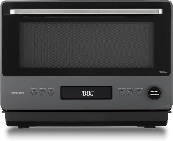 Panasonic Japanese Microwave, 1.0 cu. ft. 1200W Clean Design Flatbed Countertop Microwave Oven with Genius Sensor 2.0 One-Touch Cooking and Reheating, Inverter Technology, Auto Defrost NN-SF57RM