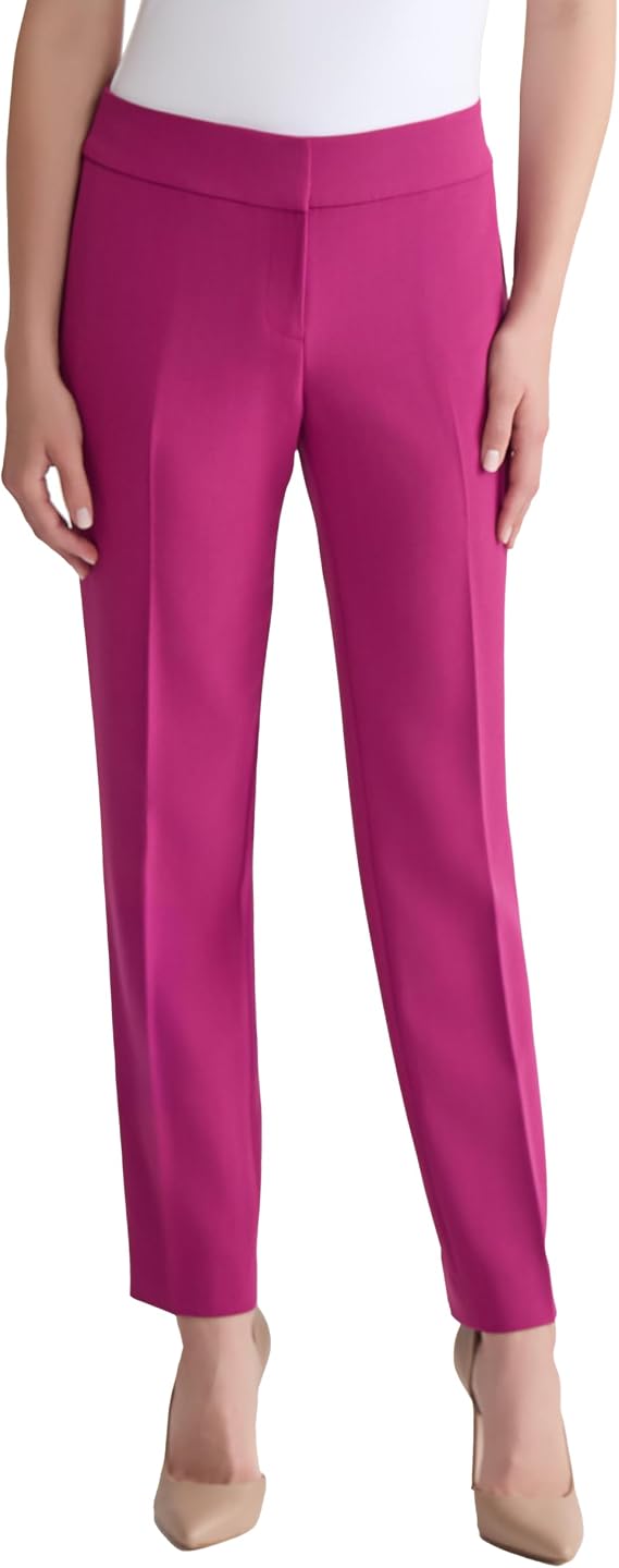 Kasper Women's Flat Front Slim Pant