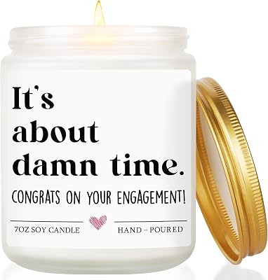 Engagement Gifts for Couples, Engagement Gifts for Women, Her, Couples Newly Engaged, Bride to Be, Engagements Party Decorations Gift, Fiance Gift for Women, Just Engaged Lavender Scented Candle 7oz