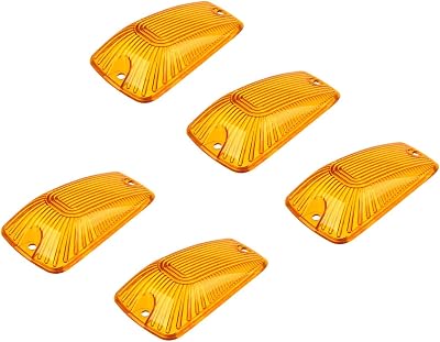 Aeagle Top Roof Light Cab Clearance Marker Cover Lens for 1988-2002 ChevyGMC C K1500250035004500550065007500 Kodiak Topkick Trucks 5pcs Amber