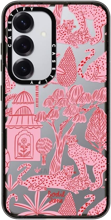 CASETiFY Impact Galaxy S25 Case - Cheetah Paradise Pink - Clear Black
