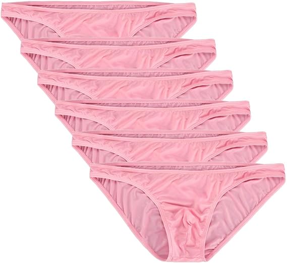 Summer Code Mens Basic Bikini Briefs Pack Low Rise Ice Silk Underwear