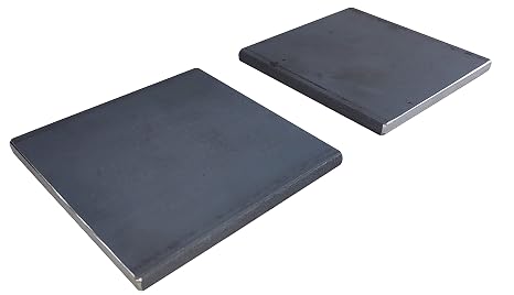 Weldable Hot Rolled Mild Steel Plate (4", Square - 1/4", 2 Pack)