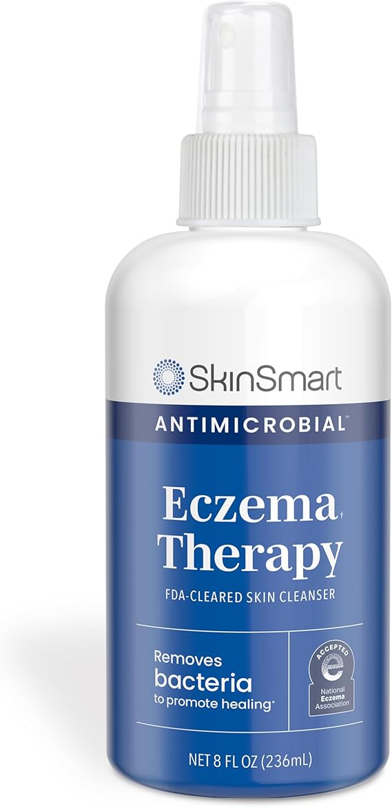SkinSmart Antimicrobial Eczema Therapy, Hypochlorous Acid Spray, 8 oz | Removes Bacteria so Skin can Heal, Soothing Relief for Itchy Irritation, Daily Use, Safe for Kids, Adults and Seniors
