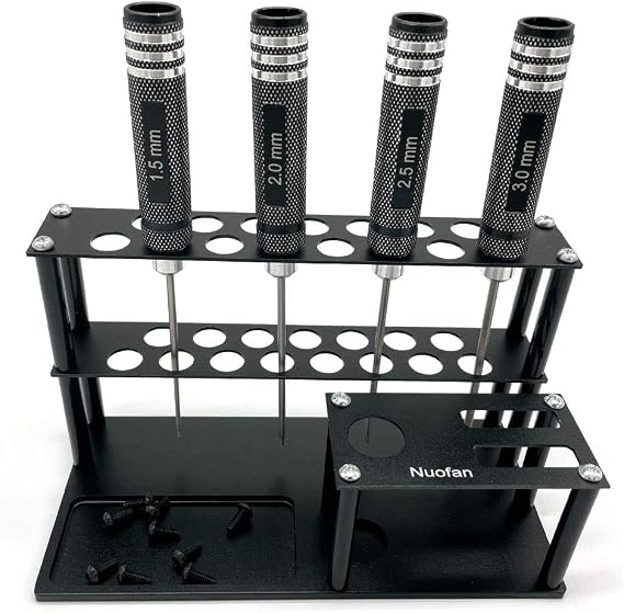 Screwdrivers Organizer Tool Kit - RC Tools, Cross & Hex Screw Drivers, Pliers, Built-In Screw Tray