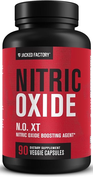 Jacked Factory N.O. XT Nitric Oxide Supplements for Men w/Nitrosigine L Arginine L Citrulline Supplement for Muscle Pumps & Vascularity - Pre Workout Nitric Oxide Booster & Muscle Builder - 90 Caps
